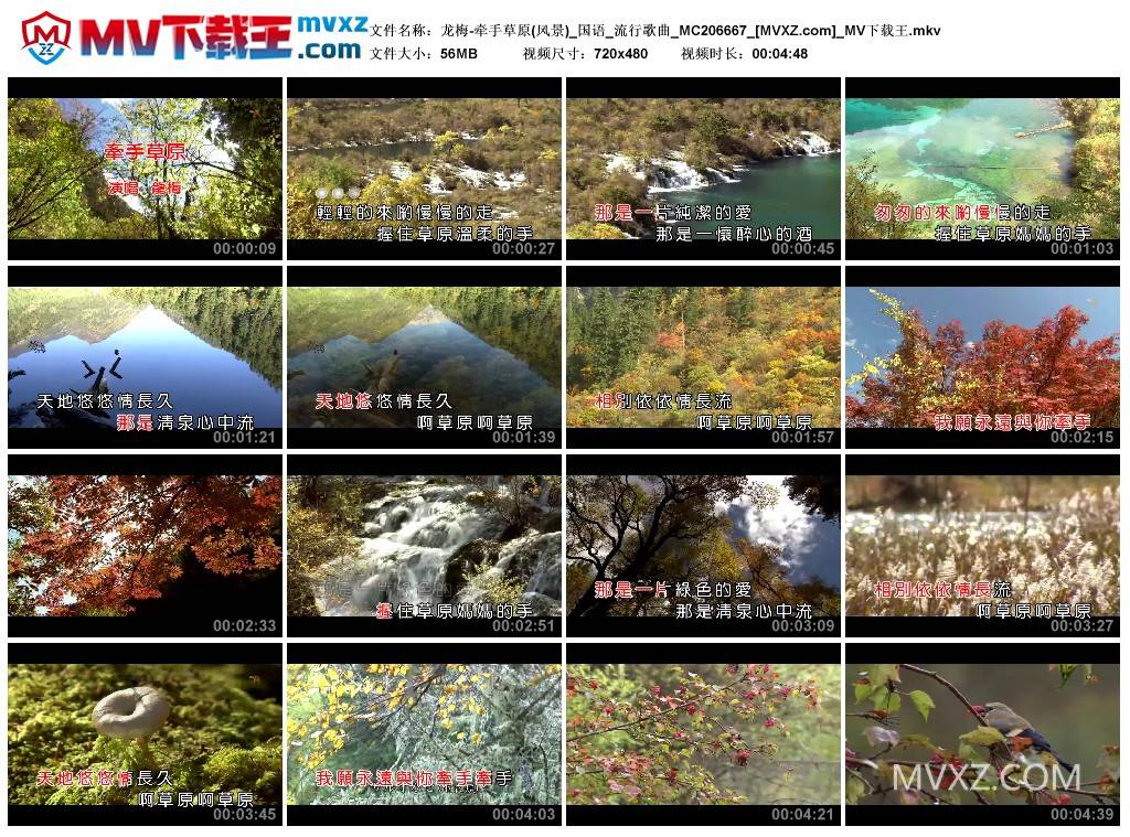 龙梅-牵手草原(风景)_国语_流行歌曲_MC206667